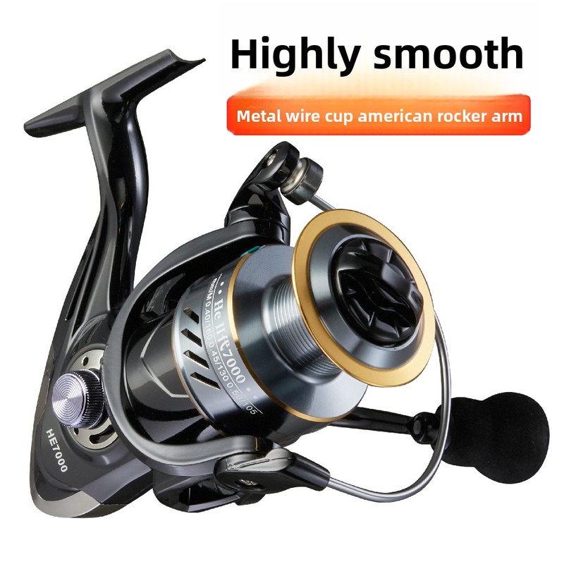 Ice Fishing Reel - Carretilha de pesca estilo americano, resistente,