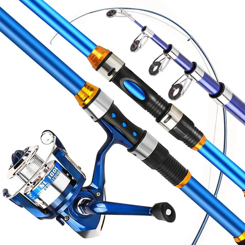 Conjunto de vara de pesca tele - Spincast Reel avaliação e preço