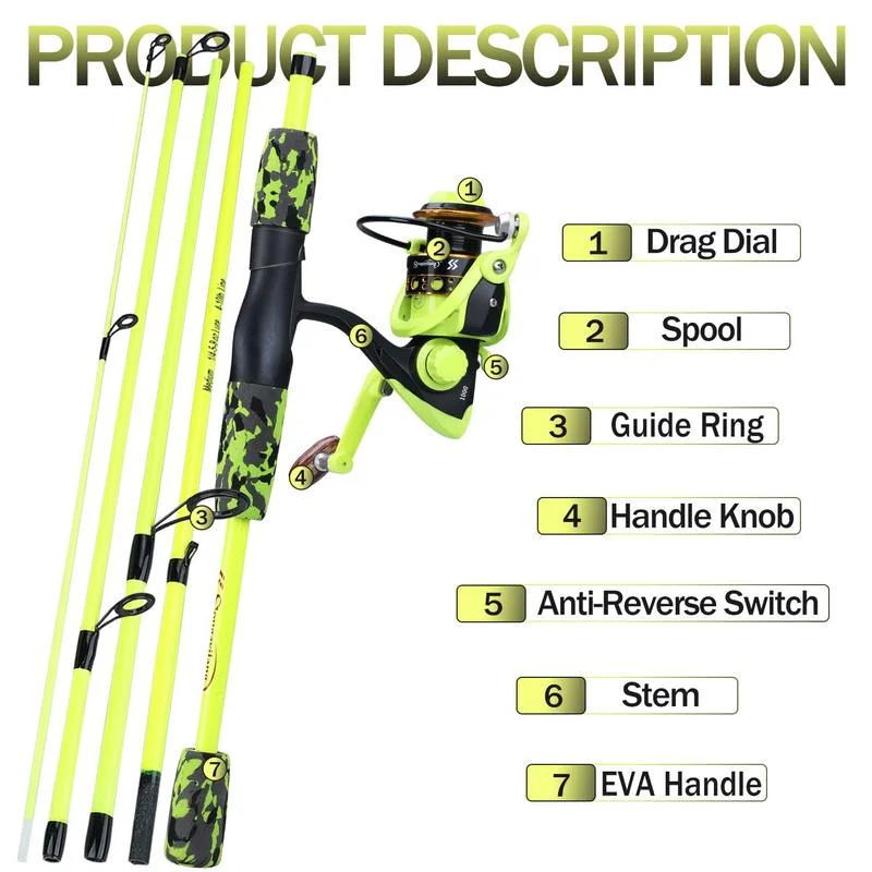 Conjunto de Vara de Pesca Port - Spincast Reel avaliação e preço