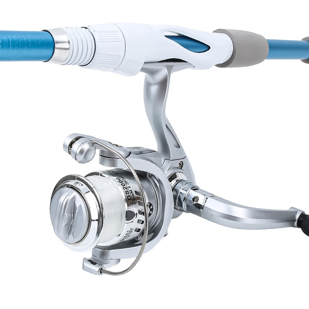 Vara de Pesca Azul e Branca de - Reel Bag avaliação e preço
